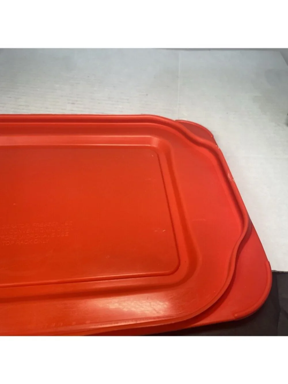 Pyrex Replacement Lid 232-PC 2 Qt RED Plastic Rectangle Cover USA, Clean